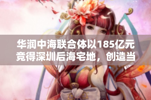 华润中海联合体以185亿元竞得深圳后海宅地，创造当地土地成交总价新纪录