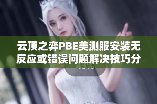 云顶之弈PBE美测服安装无反应或错误问题解决技巧分享，轻松应对不再烦恼