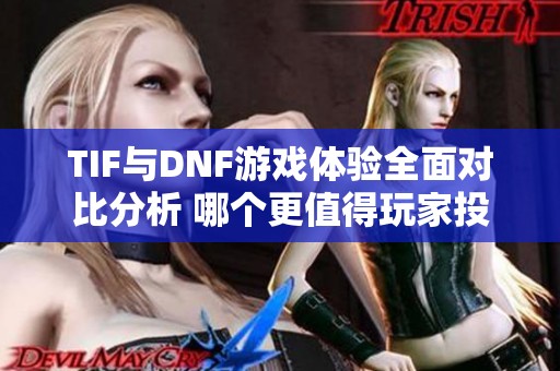 TIF与DNF游戏体验全面对比分析 哪个更值得玩家投入 ？