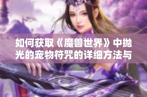 如何获取《魔兽世界》中抛光的宠物符咒的详细方法与步骤解析
