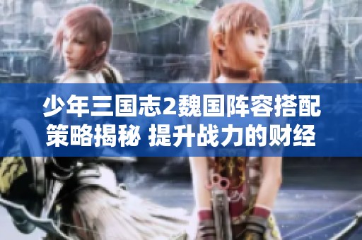 少年三国志2魏国阵容搭配策略揭秘 提升战力的财经视角分析