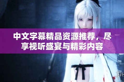 中文字幕精品资源推荐，尽享视听盛宴与精彩内容