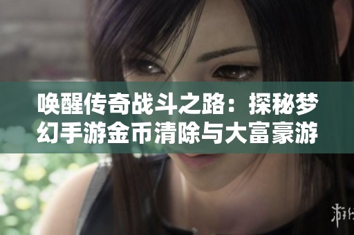 唤醒传奇战斗之路：探秘梦幻手游金币清除与大富豪游戏的辉煌历程
