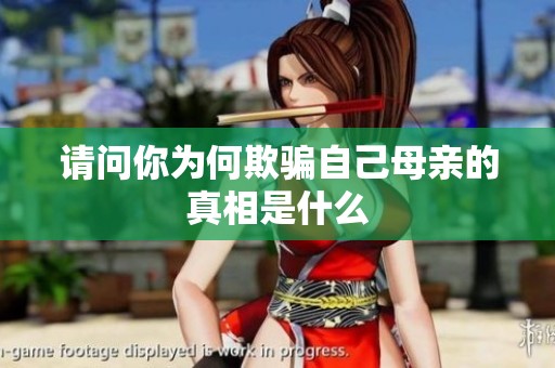 请问你为何欺骗自己母亲的真相是什么