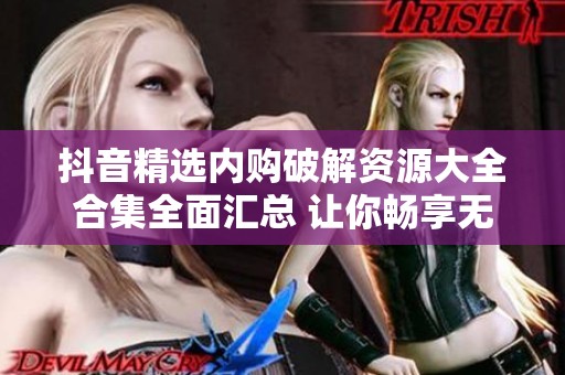 抖音精选内购破解资源大全合集全面汇总 让你畅享无限精彩
