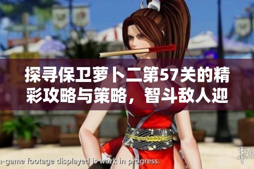探寻保卫萝卜二第57关的精彩攻略与策略，智斗敌人迎接全新挑战