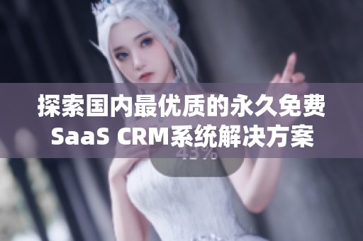 探索国内最优质的永久免费SaaS CRM系统解决方案