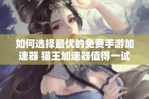 如何选择最优的免费手游加速器 猫王加速器值得一试的原因解析