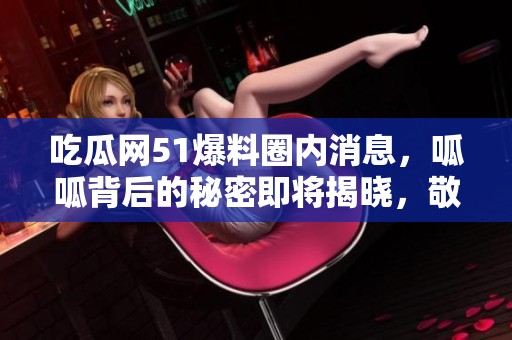 吃瓜网51爆料圈内消息，呱呱背后的秘密即将揭晓，敬请期待！