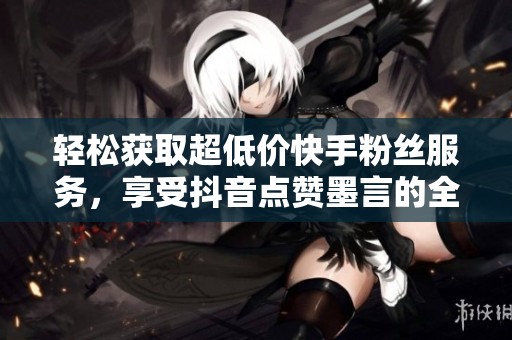 轻松获取超低价快手粉丝服务，享受抖音点赞墨言的全新自助下单体验