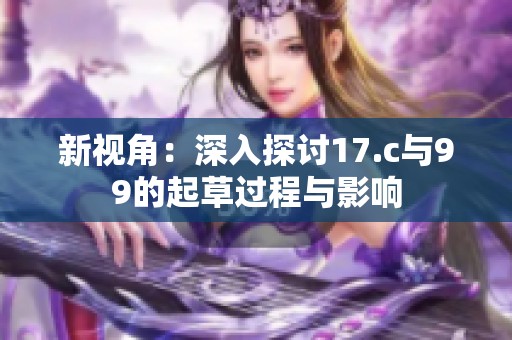 新视角：深入探讨17.c与99的起草过程与影响