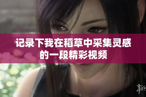 记录下我在稻草中采集灵感的一段精彩视频