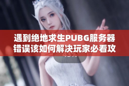 遇到绝地求生PUBG服务器错误该如何解决玩家必看攻略和技巧解析