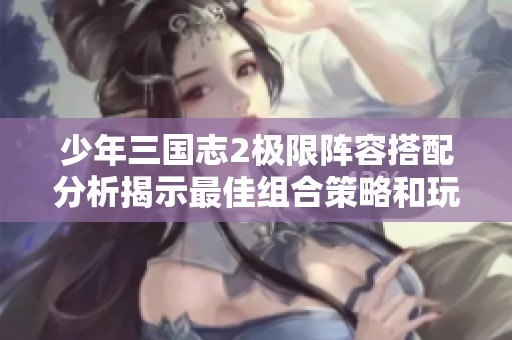 少年三国志2极限阵容搭配分析揭示最佳组合策略和玩法技巧