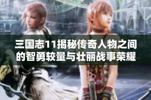 三国志11揭秘传奇人物之间的智勇较量与壮丽战事荣耀