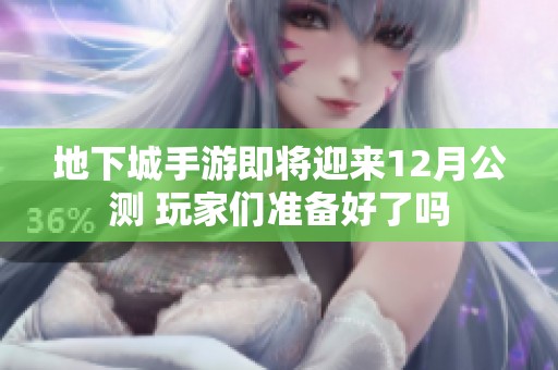 地下城手游即将迎来12月公测 玩家们准备好了吗