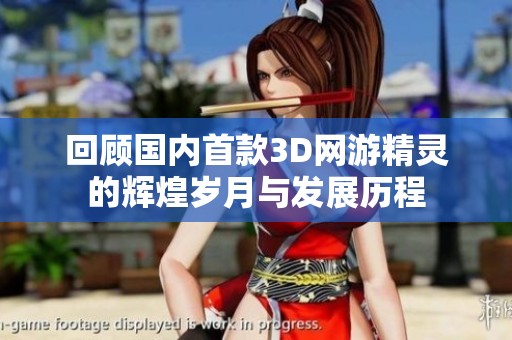 回顾国内首款3D网游精灵的辉煌岁月与发展历程