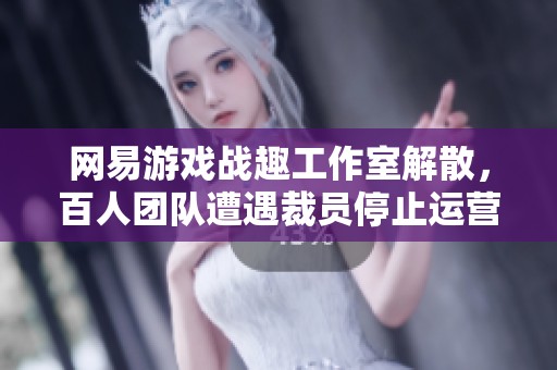 网易游戏战趣工作室解散，百人团队遭遇裁员停止运营的背后原因解析