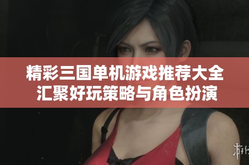 精彩三国单机游戏推荐大全 汇聚好玩策略与角色扮演的经典作品