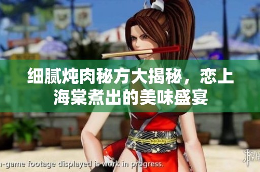 细腻炖肉秘方大揭秘，恋上海棠煮出的美味盛宴