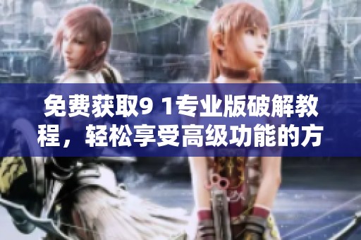 免费获取9 1专业版破解教程，轻松享受高级功能的方法
