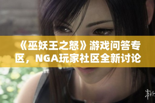 《巫妖王之怒》游戏问答专区，NGA玩家社区全新讨论平台解析