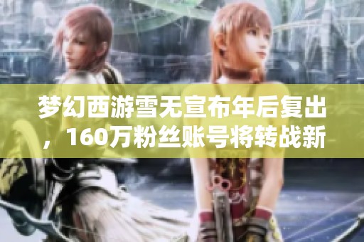 梦幻西游雪无宣布年后复出，160万粉丝账号将转战新平重启旅程