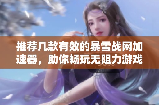 推荐几款有效的暴雪战网加速器，助你畅玩无阻力游戏体验