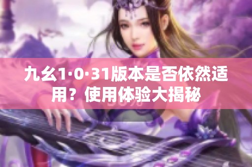 九幺1·0·31版本是否依然适用？使用体验大揭秘