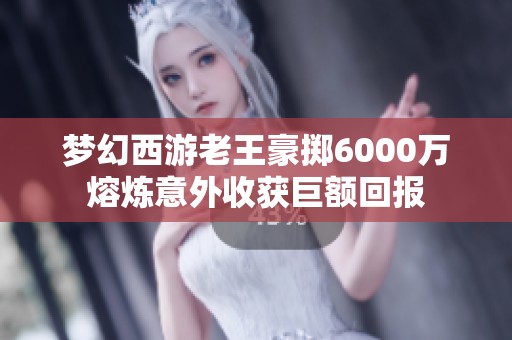 梦幻西游老王豪掷6000万熔炼意外收获巨额回报