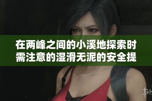 在两峰之间的小溪地探索时需注意的湿滑无泥的安全提示