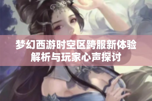 梦幻西游时空区跨服新体验解析与玩家心声探讨