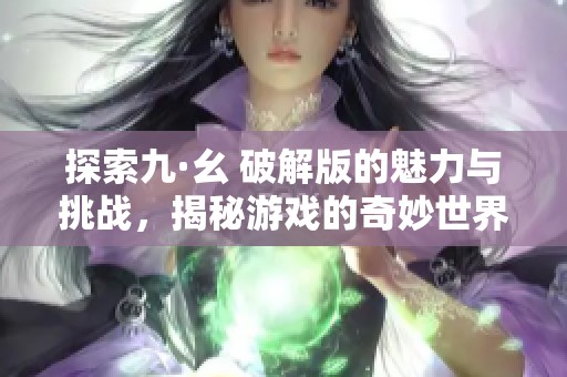 探索九·幺 破解版的魅力与挑战，揭秘游戏的奇妙世界