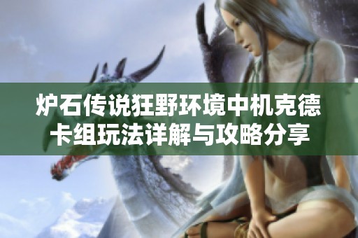 炉石传说狂野环境中机克德卡组玩法详解与攻略分享