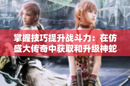 掌握技巧提升战斗力：在仿盛大传奇中获取和升级神蛇装备攻略