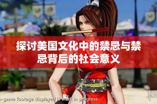 探讨美国文化中的禁忌与禁忌背后的社会意义