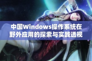 中国Windows操作系统在野外应用的探索与实践透视