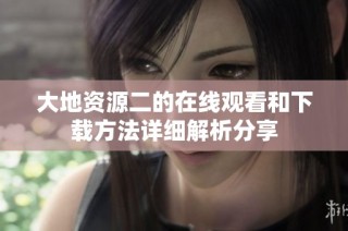 大地资源二的在线观看和下载方法详细解析分享