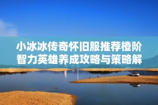 小冰冰传奇怀旧服推荐橙阶智力英雄养成攻略与策略解析