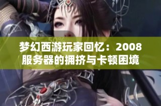 梦幻西游玩家回忆：2008服务器的拥挤与卡顿困境