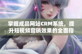 掌握成品网站CRM系统，提升短视频营销效果的全面指南