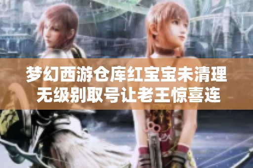 梦幻西游仓库红宝宝未清理 无级别取号让老王惊喜连连
