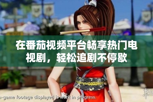 在番茄视频平台畅享热门电视剧，轻松追剧不停歇